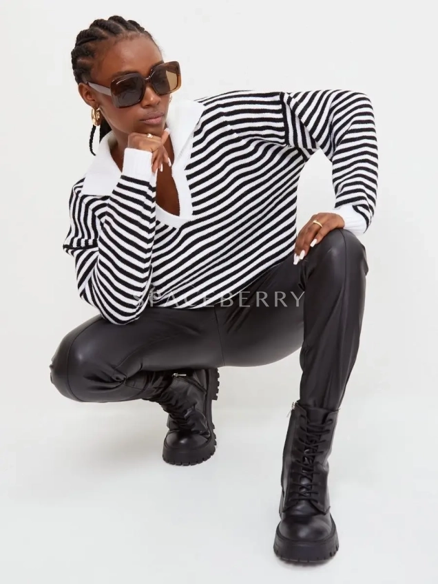 Женский вязаный свитер оверсайз, джемпер